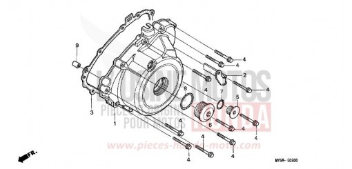 PANNEAU CARTER-MOTEUR G. CB500W de 1998